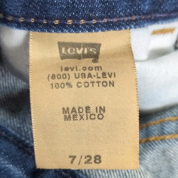 Vintage Levi's Low Rise Flare Jeans Womens 7 26 Blue Dark Bootcut Retro Y2K - Picture 6 of 10